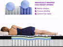Queen Teoanns Memory Foam Coil Hybrid Mattress in a Box - The Triangle