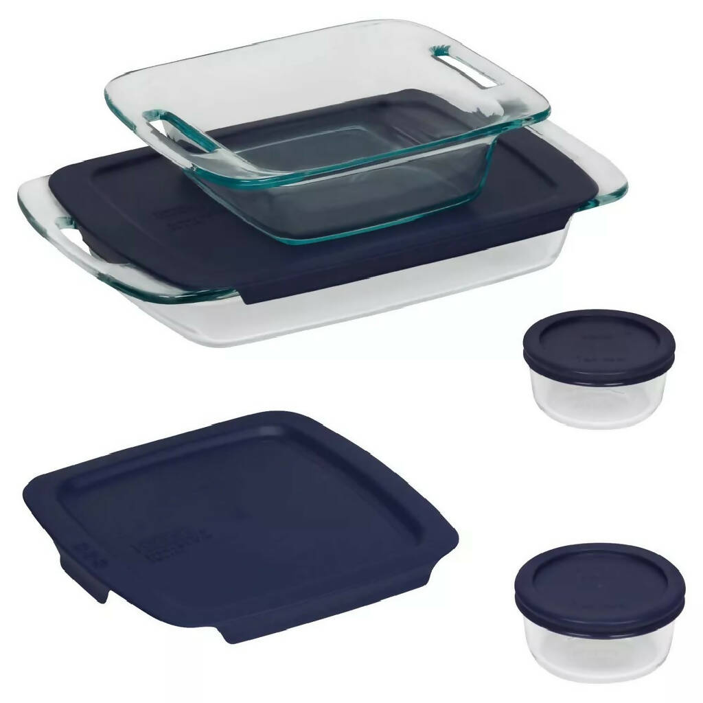 Pyrex Easy Grab 2-Qt Glass Casserole Dish with Lid, Tempered Glass