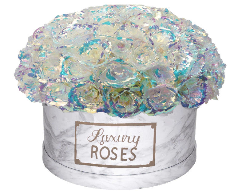 Galaxy Rose Bouquet - White Marble Box - The Triangle