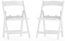 [Pre-order] Flash Furniture HERCULES Kids Folding Chairs with Padded Seats | Set of 2 White Resin Folding Chair with Vinyl Padded Seat for Kids