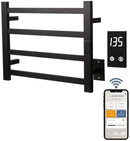 [Pre-order] Topdattion Smart Wireless Electric Towel Warmer | Blade Thin 4 Bar Design | Hardwired & Plug-in | Alexa & Google Home Compatible | Matte Black Finish
