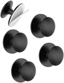 [Pre-order] 5 Pack Black Self-Adhesive Cabinet Knobs, Self-Stick Hardware