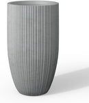 [Pre-order] Kante Large Round Tapered Pale Gray Concrete Planter 24" Tall, Outdoor