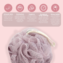 Bath Shower Pouf | 3 Bath Pouf Set with 3 Hooks - The Triangle