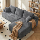 Modern L-Shaped Modular Sectional Sofa with Chaise Lounge And 2 Pillows