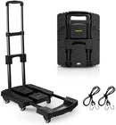 [Pre-order] Voipvvii Folding Hand Truck 500lbs, Portable Heavy Duty Dolly Cart, 6 Wheels Collapsible Luggage Cart with 2 Elastic Ropes - Compact Trolley Cart for Easy Moving - Ideal Hand Cart for Travel and More