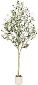 [Pre-order] LYERSE Faux Olive Tree 6ft with Sturdy White Planter, Artificial Olive Tree