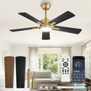 [Pre-order] Fanbulous 42 Inch Black and Gold Ceiling Fan with Light, Remote & APP