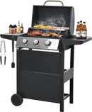 Propane Grill 3 Burner Barbecue Grill Stainless Steel Gas Grill
