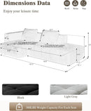 [Pre-order] 107" Boneless Cloud, Modular Cloud Couch for Living Room, L Shaped Sofa with Chaise | Corduroy Fabric | Compressed Foam Sofa for Living Room | No Assembly (Light Gray)