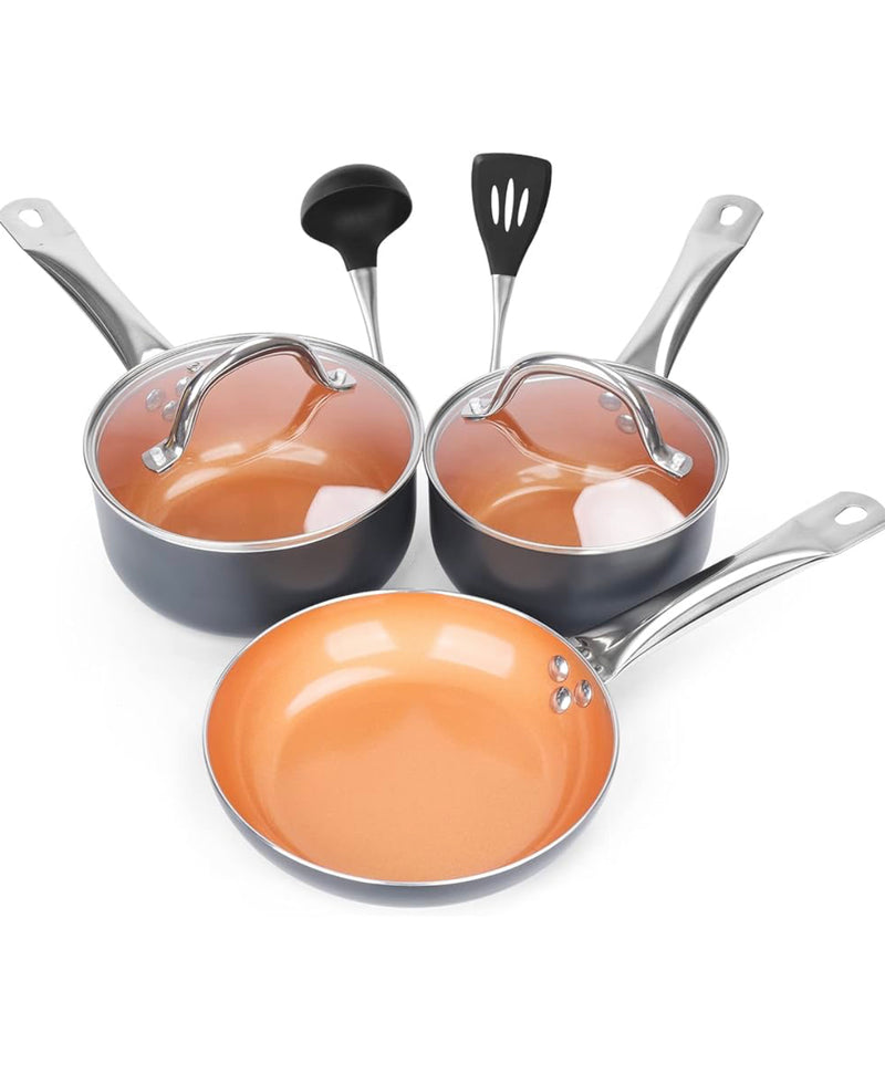 Pots and Pans Set with Premium Nonstick Coating