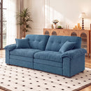 [Pre-order] Ebern Designs 80" W Deep Seat Cloud Sofa, Modern 2 Seater Chenille Loveseat Couch, Fluffy Sink-In Sofa with Wide Armrests and 2 Throw Pillows | Wayfair