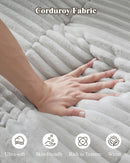 [Pre-order] 107" Boneless Cloud, Modular Cloud Couch for Living Room, L Shaped Sofa with Chaise | Corduroy Fabric | Compressed Foam Sofa for Living Room | No Assembly (Light Gray)