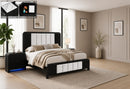 [Pre-order] Beckett White/Black Bed And Nightstand With Cooler