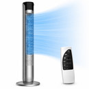 36" Ultra-Quiet 34dB Bladeless Oscillating Tower Fan with Remote Control
