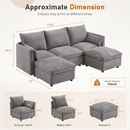 82.6" Modular Sectional Sofa with Full Seat Storage