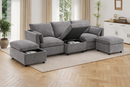 82.6" Modular Sectional Sofa with Full Seat Storage