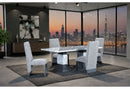 D1212 Dining Table + 6 D12Dc White/Grey