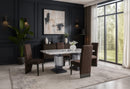 D12 Dining Table And 4 D12 Brown Dining Chairs
