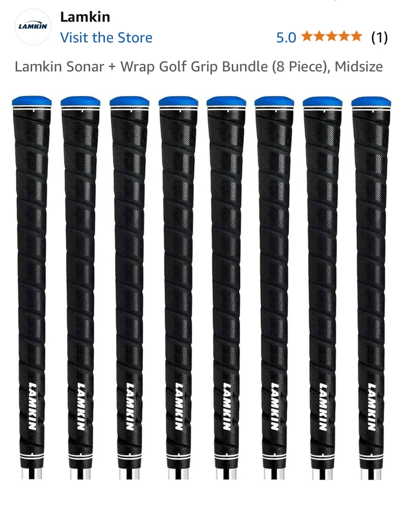 Lamkin Sonar + Wrap Golf Grip Bundle (8 Piece)