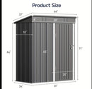 5x3ft Outdoor Storage Shed for Tool Storage And Organization, Metal Sheds for Outside, Garden