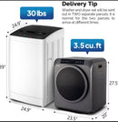 [Pre-order] Washing Machine 30lbs & Dryer Combo / Compact Laundry Set with Stainless Steel Tub 3.5cu ft