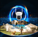 The 4K Solar Security Camera offers 360° pan and tilt coverage with 4K resolution