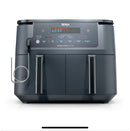 Ninja Air Fryer, Thermometer, Roast, Bake, Air Fry, Crisps, Broil, Reheats, Keep Warm, 10-in-1, Fries, Frozen Food, Veggies, and Meat, Quick Meals, Healthy Meals, Less Oil, 10 QT, GREY, DZ550GY
