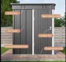 5x3ft Outdoor Storage Shed for Tool Storage And Organization, Metal Sheds for Outside, Garden