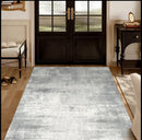 1pc Area Rug 5x7, Modern Abstract Throw Rugs with Rubber Backing (grey/white)
