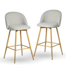 Cusick 26" Seat Height Swivel
Upholstered Counter Stools Barstool with Backrest Footrest for Kitchen Island Dining Room (Set of 2)