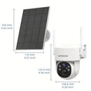 The 4K Solar Security Camera offers 360° pan and tilt coverage with 4K resolution