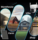 The 4K Solar Security Camera offers 360° pan and tilt coverage with 4K resolution