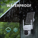 The 4K Solar Security Camera offers 360° pan and tilt coverage with 4K resolution