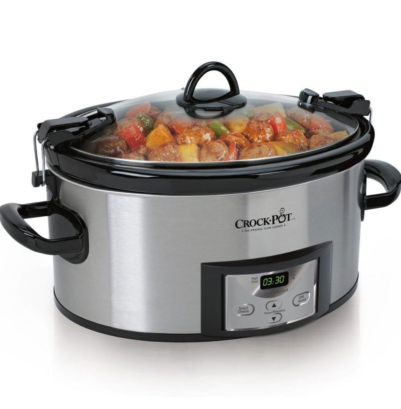 Crock-Pot 6 Quart Cook & Carry Programmable Slow Cooker with Digital Timer