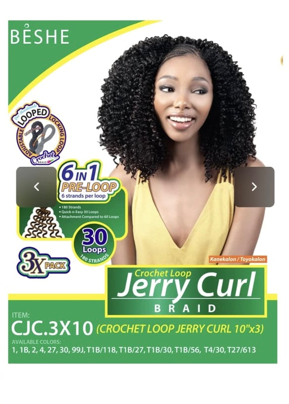 Crochet Loop Jerry Curl Braid Hair