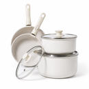 12 Piece Ceramic Non-Stick Cookware Set (Cream)