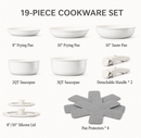 12 Piece Ceramic Non-Stick Cookware Set (Cream)
