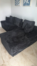 Boneless L-Shaped Couch with Chaise 95.7", Compressed Boneless Sofa No Assembly Required