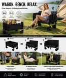 Heavy-Duty 660lb Capacity Foldable Wagon - Converts to a Bench