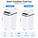 Touchless Bathroom Automatic Trash Can with Lid