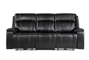 [Pre-order] 3-Piece Black Leather Power Reclining Living Room Set