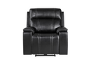 [Pre-order] 3-Piece Black Leather Power Reclining Living Room Set