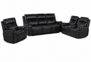 [Pre-order] 3-Piece Black Leather Power Reclining Living Room Set
