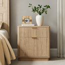 [Pre-order] 23'' Fluted Nightstand With Mid-Century Modern