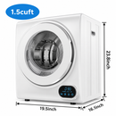 Washing Machine & Dryer Combo / Compact Laundry Set with Stainless Steel Tub / Smart Control, Quick Wash/Dry, Noise-Free 17.8lbs/1.5cu.ft