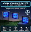 Outdoor Solar Mosquito Killer Lamp – 4500V Electric Bug Zapper
