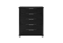 LANDO LED BLACK QUEEN BED GROUP (4 piece set)