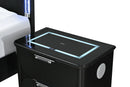 LANDO LED BLACK QUEEN BED GROUP (4 piece set)