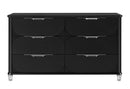 LANDO LED BLACK QUEEN BED GROUP (4 piece set)